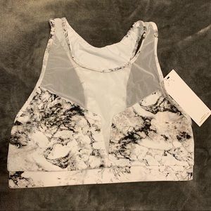NWT Varley Wilshire Mercury Marble Crop Bra Large